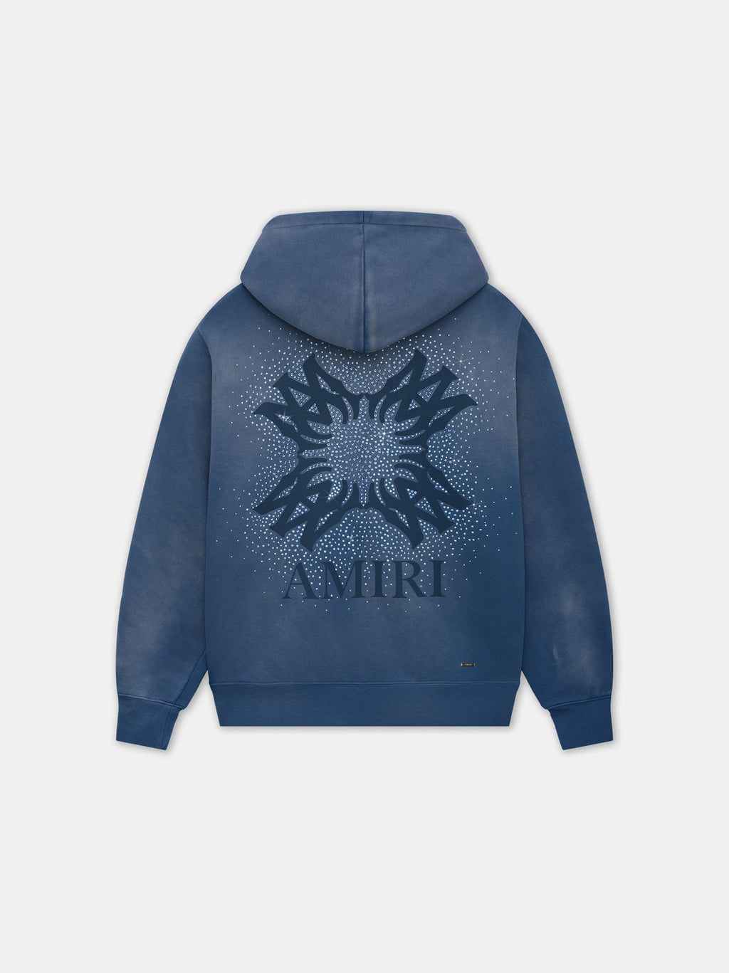 AMIRI QUAD CRYSTAL ZIP HOODIE BLUE