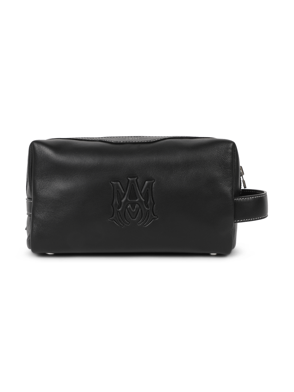 AMIRI LEATHER BLACK TOILETRY BAG