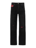AMIRI BANDANA REPAIRED JEANS BLACK
