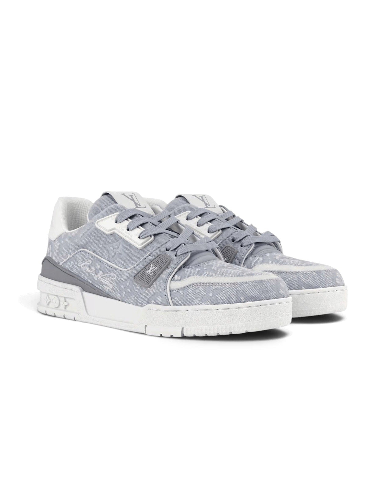 LOUIS VUITTON TRAINER MONOGRAM EMBOSSED GREY