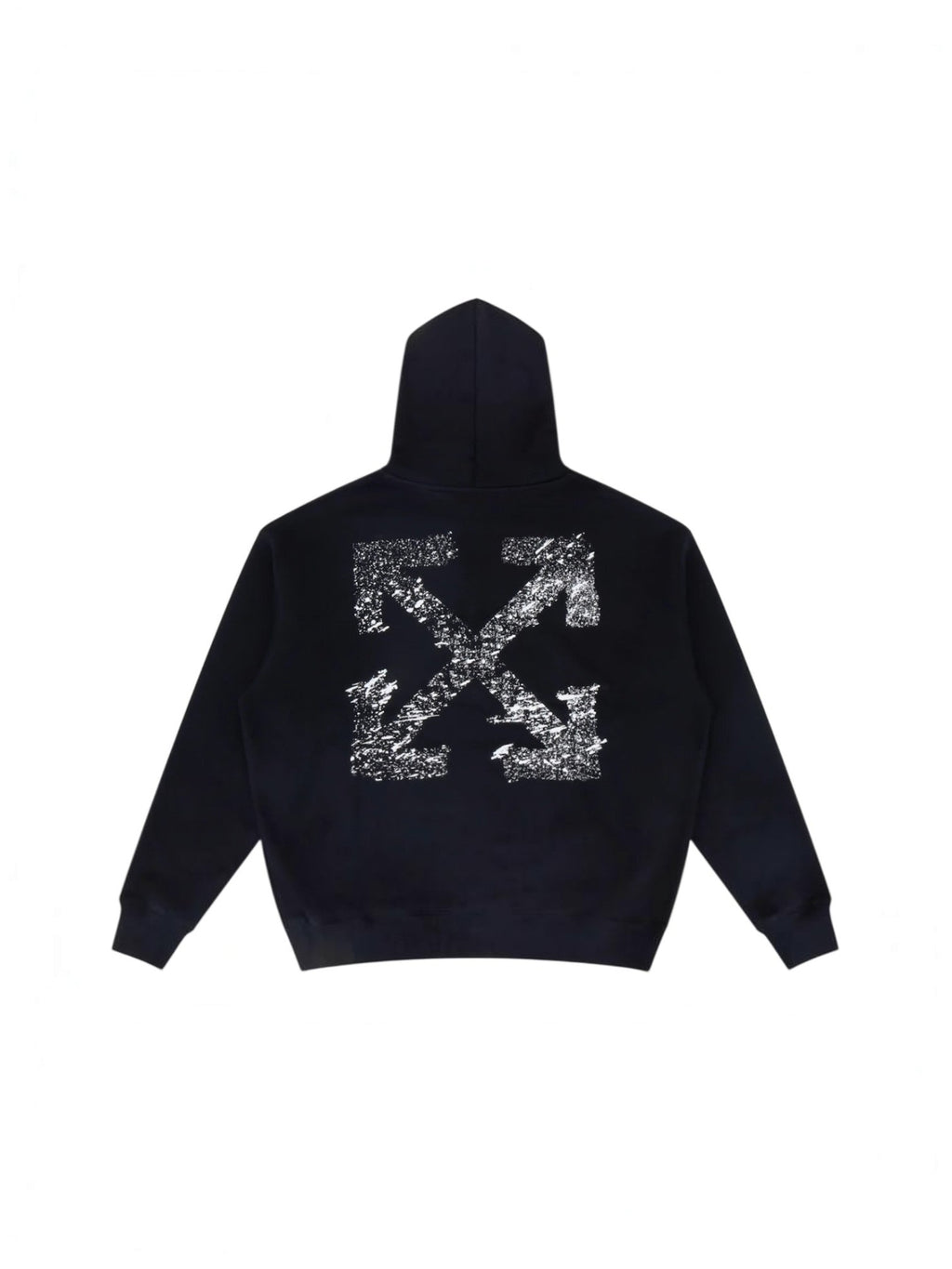OFF WHITE PAINT SPLATTER ARROW HOODIE BLACK