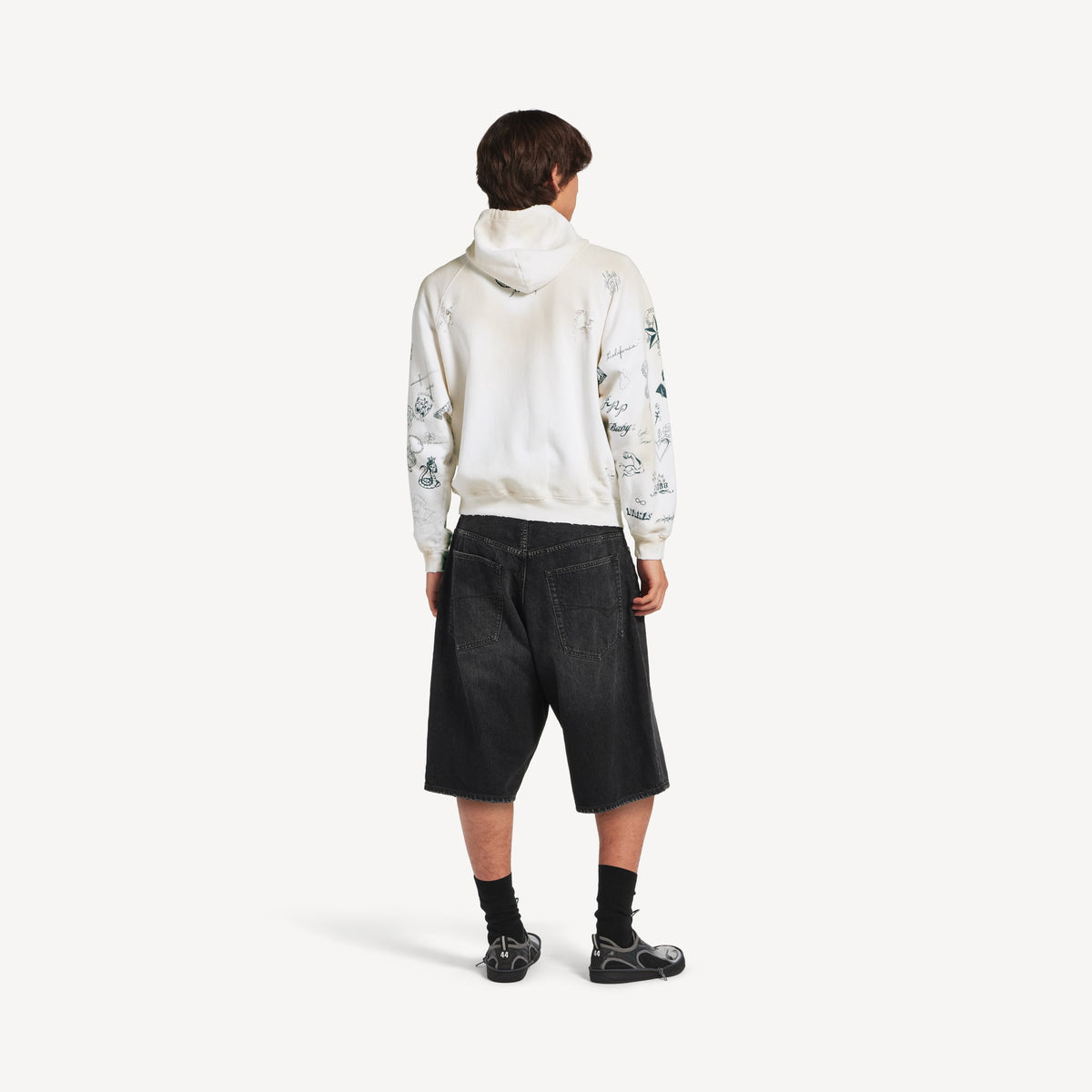 BALENCIAGA CLASSIC INK ZIP UP DUSTY WHITE