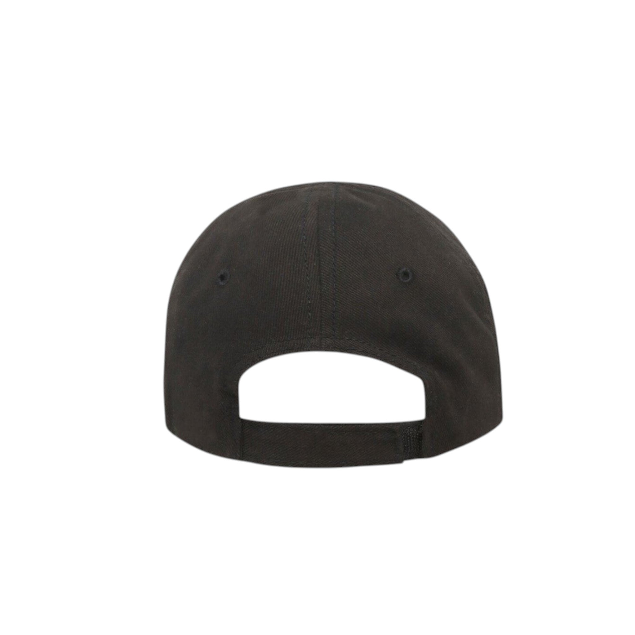 BALENCIAGA BLACK EMBROIDERED CAP