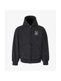 BALENCIAGA KEY CREST MOLLETON ARCHETYPE ZIP UP WASHED BLACK