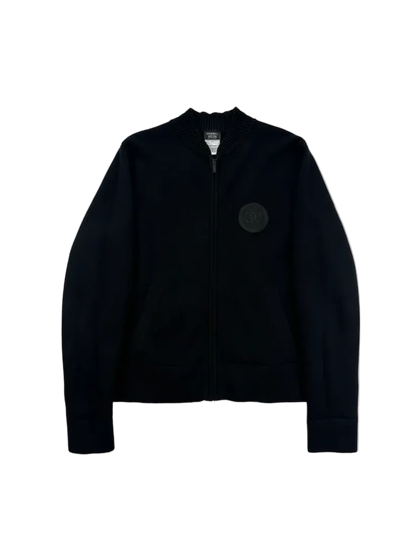 CHANEL DOUBLE C MINI LOGO BLACK JACKET