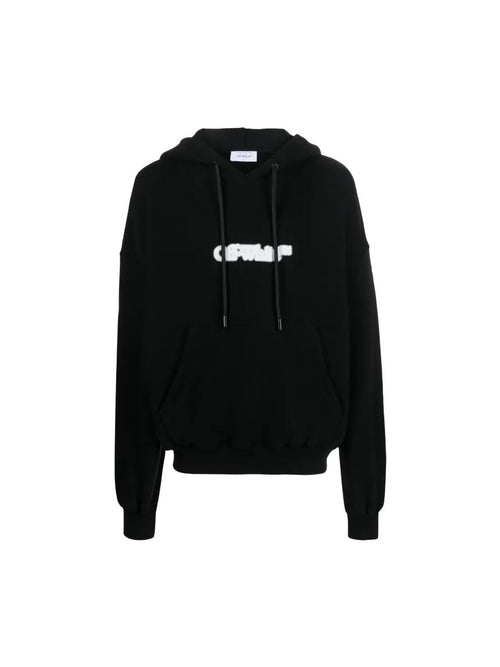 OFF WHITE LOGO BLACK HOODIE
