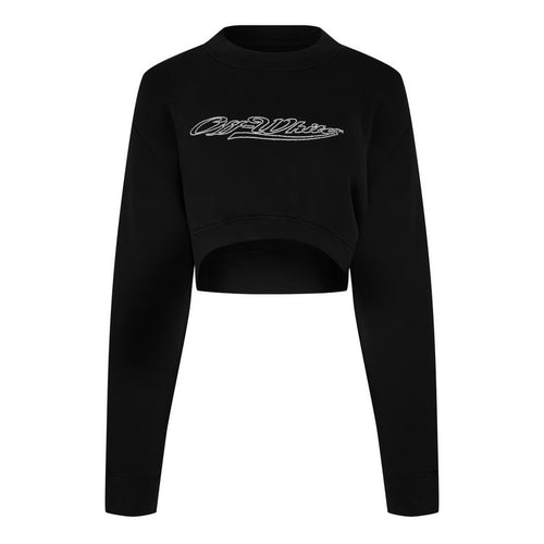 OFF-WHITE BLING CREWNECK BLACK WOMENS