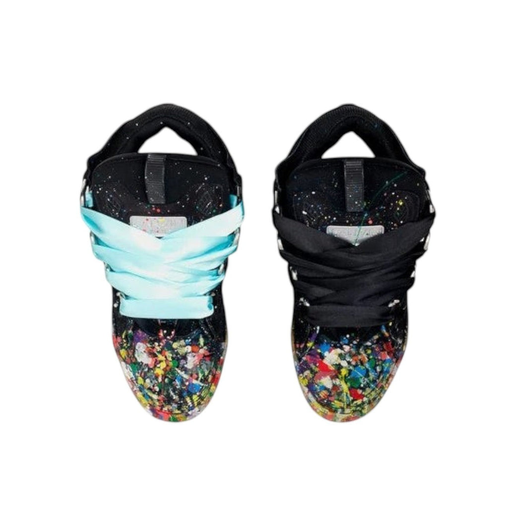 LANVIN X GALLERY DEPT. CURB SNEAKERS PAINT DRIP BLACK