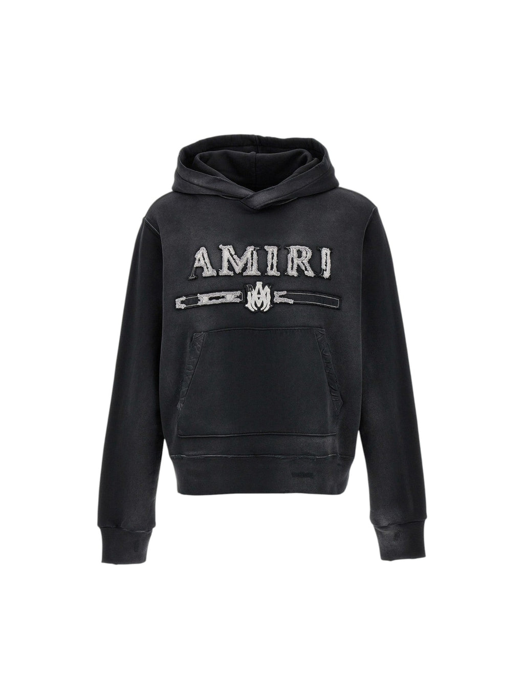 AMIRI BLACK MA BAR LOGO PATCH HOODIE