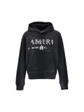 AMIRI BLACK MA BAR LOGO PATCH HOODIE