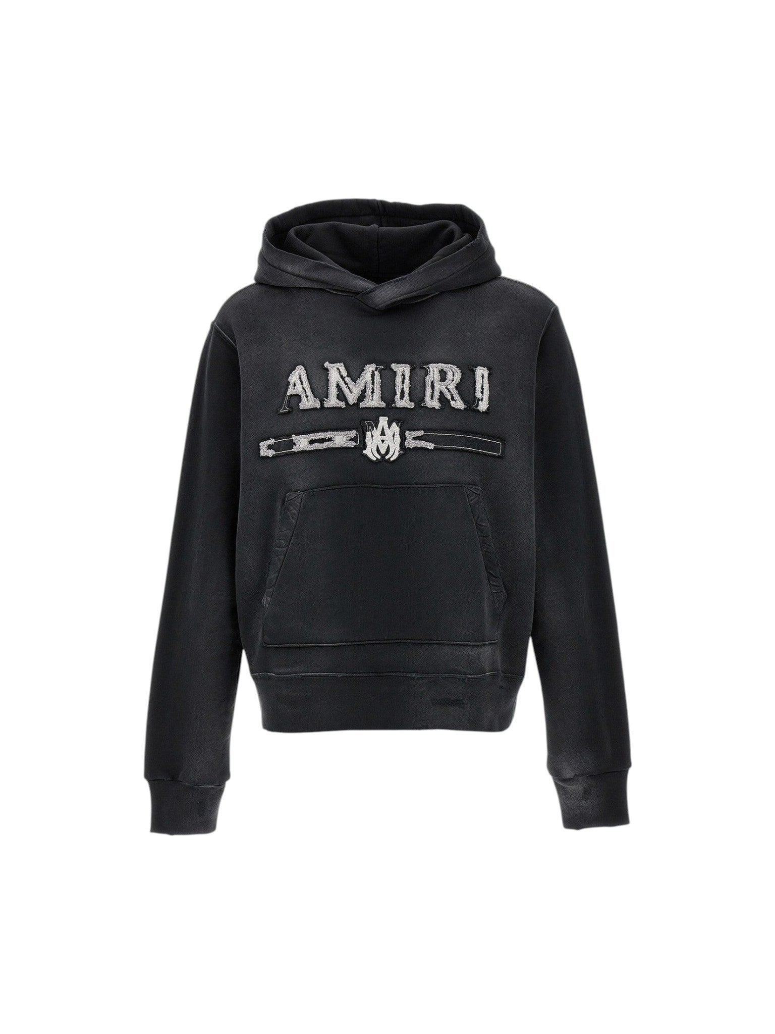 AMIRI BLACK MA BAR LOGO PATCH HOODIE