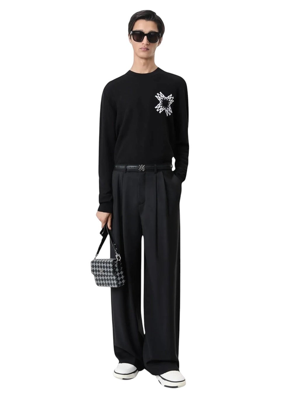 AMIRI SWEATER KNIT MA QUAD BLACK