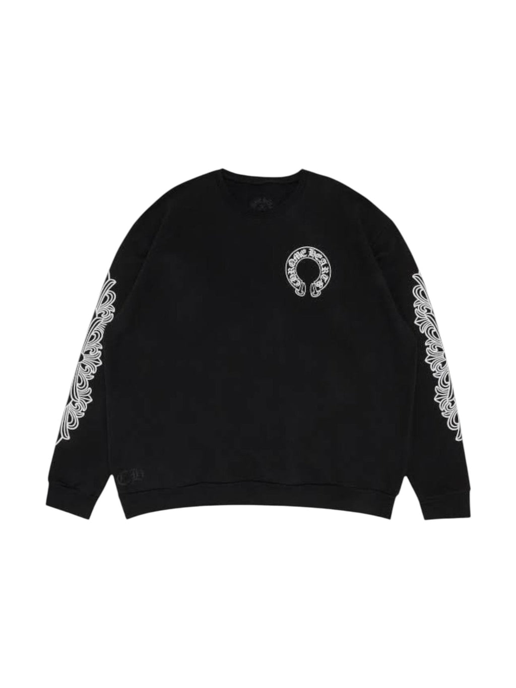 CHROME HEARTS HORSESHOE CREWNECK BLACK FLORAL