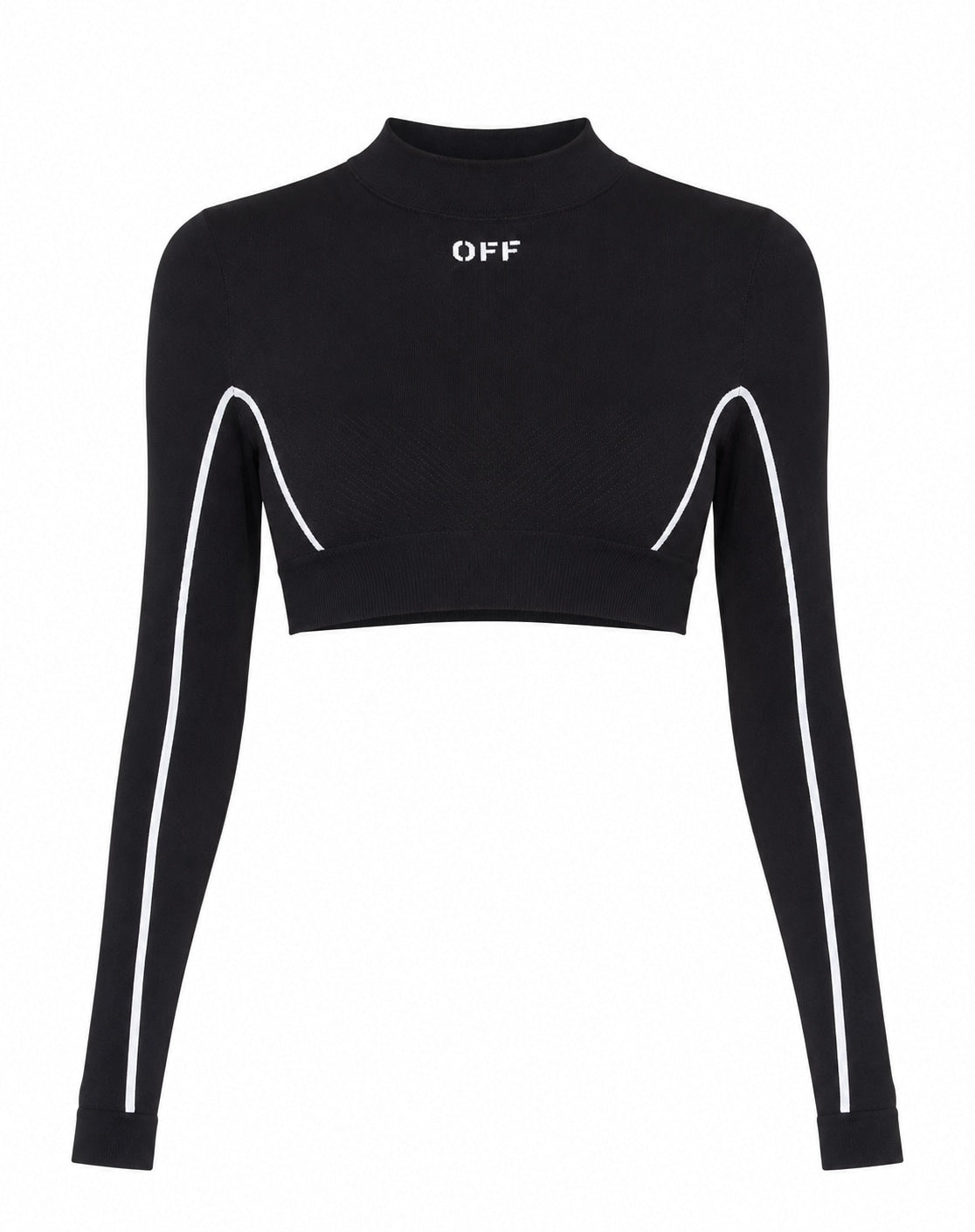 OFF-WHITE BLACK OFF STAMP SEAMLESS CROP TOP