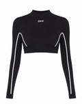 OFF-WHITE BLACK OFF STAMP SEAMLESS CROP TOP