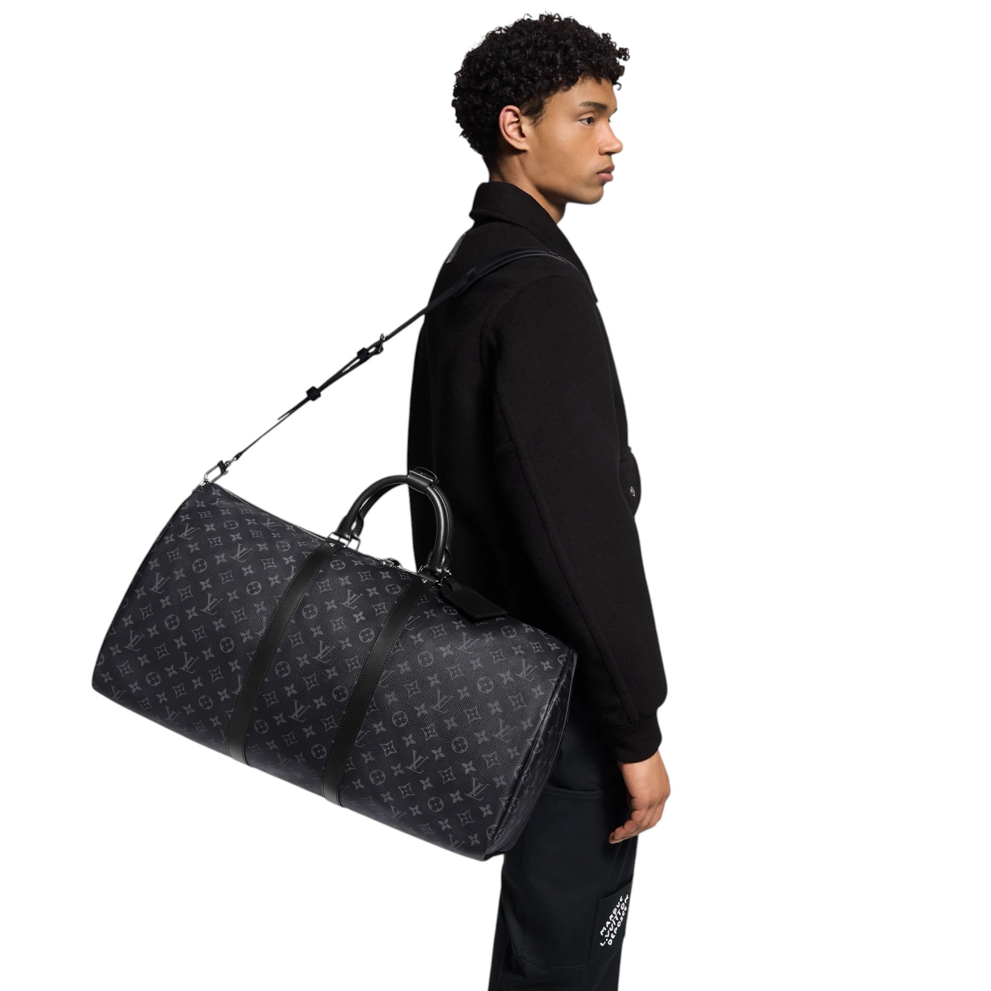 LOUIS VUITTON KEEPALL 55 MONOGRAM ECLIPSE BLACK
