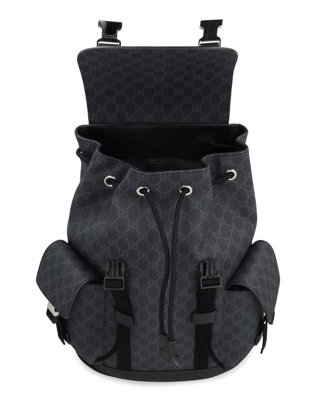 GUCCI GG MONOGRAM CANVAS SUPREME BLACK BACKPACK