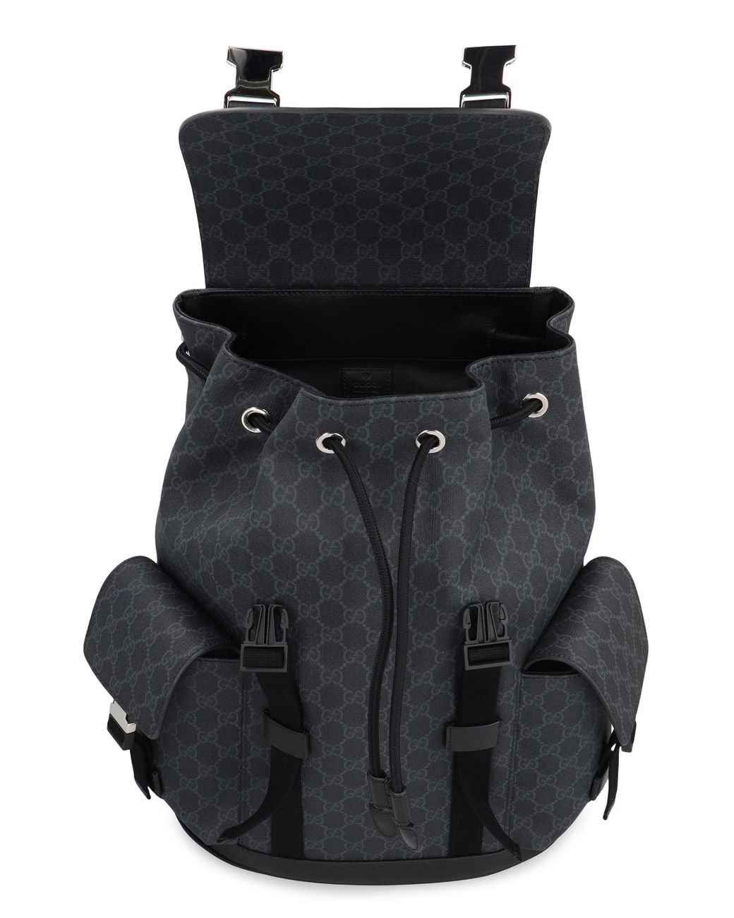 GUCCI GG MONOGRAM CANVAS SUPREME BLACK BACKPACK