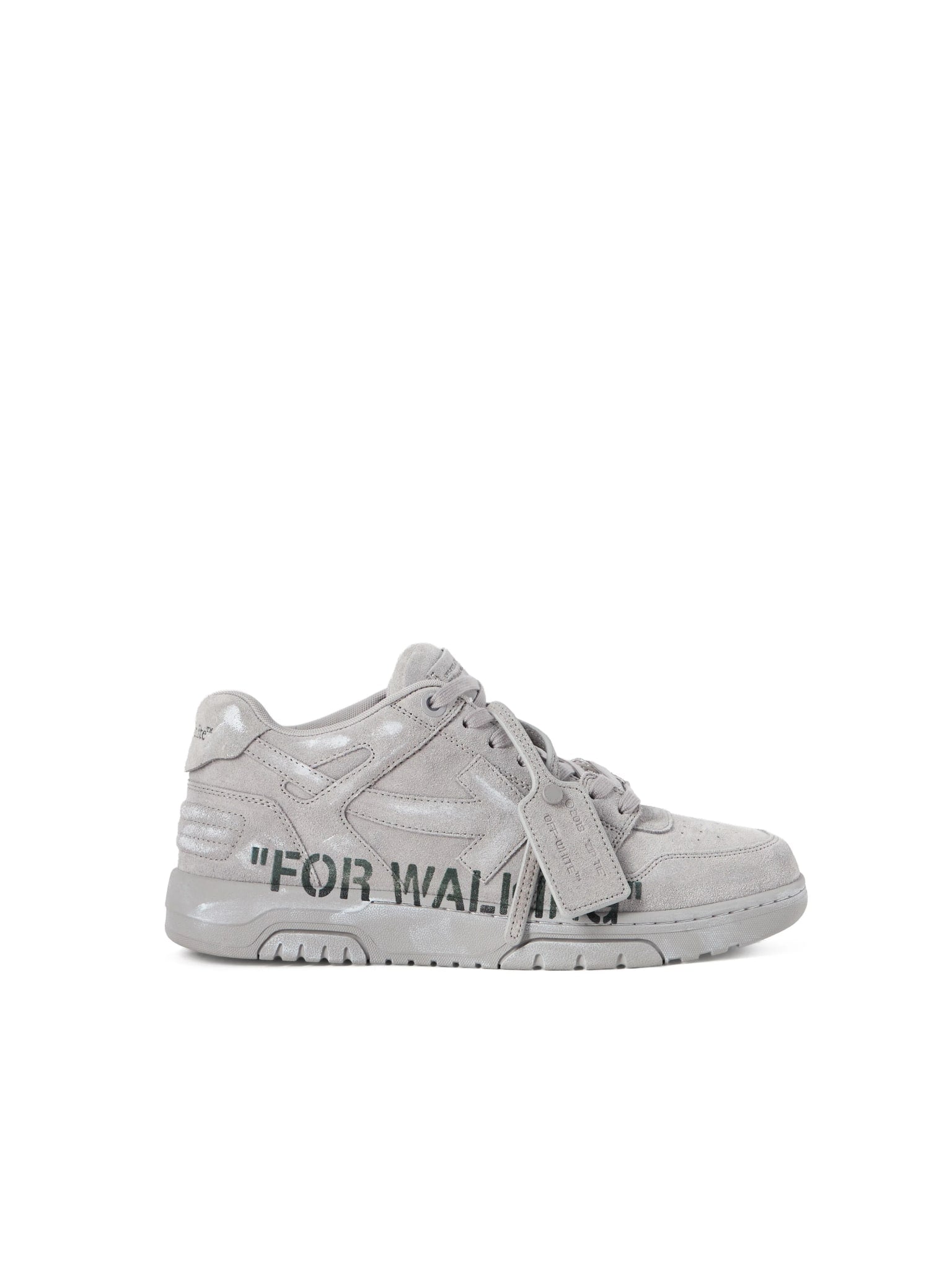 OFF WHITE OUT OF OFFICE FOR WALKING SUEDE SNEAKERS GREY
