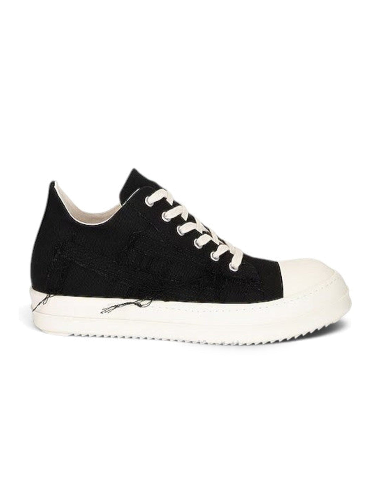 RICK OWENS RAMONES LOW SLASH DISTRESSED