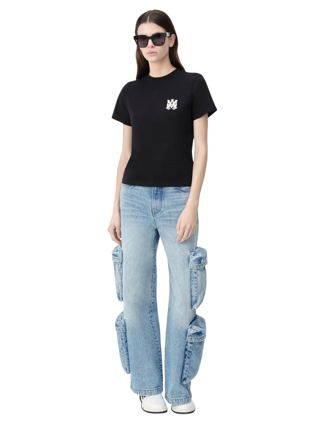 AMIRI WOMEN'S BLACK MA CORE LOGO T-SHIRT