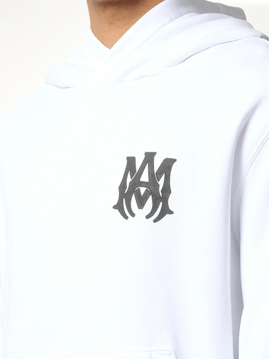AMIRI MA CORE LOGO HOODIE WHITE