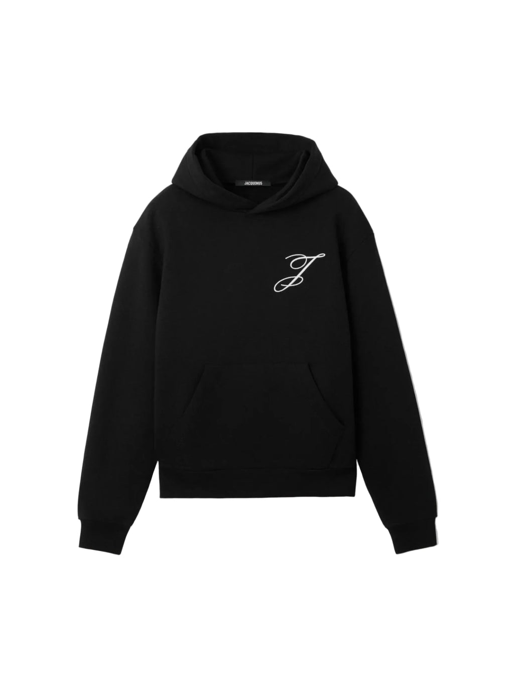 JACQUEMUS THE LOGO EMBROIDERED HOODIE BLACK