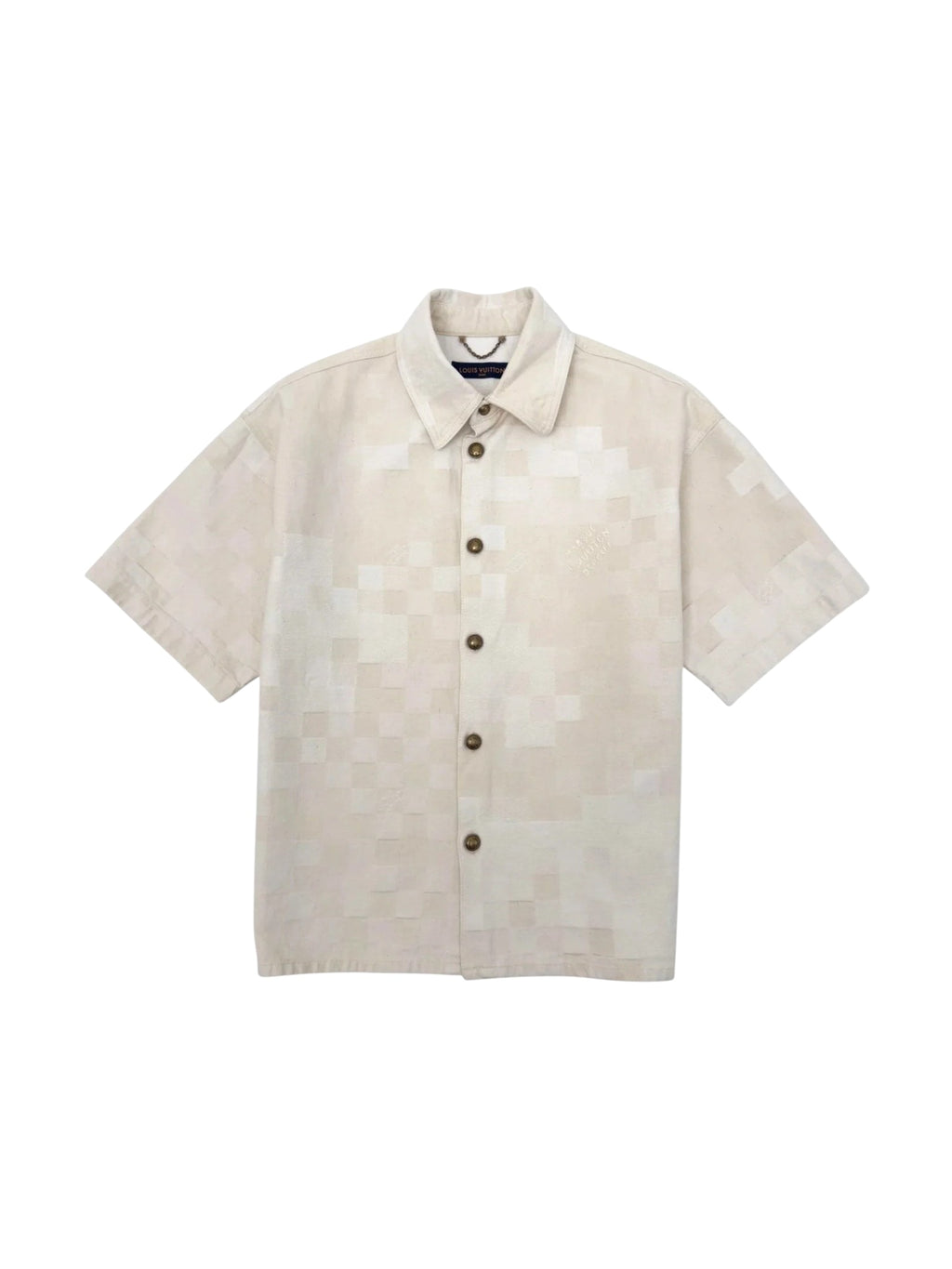 LOUIS VUITTON CREAM DAMIER WORK SHIRT