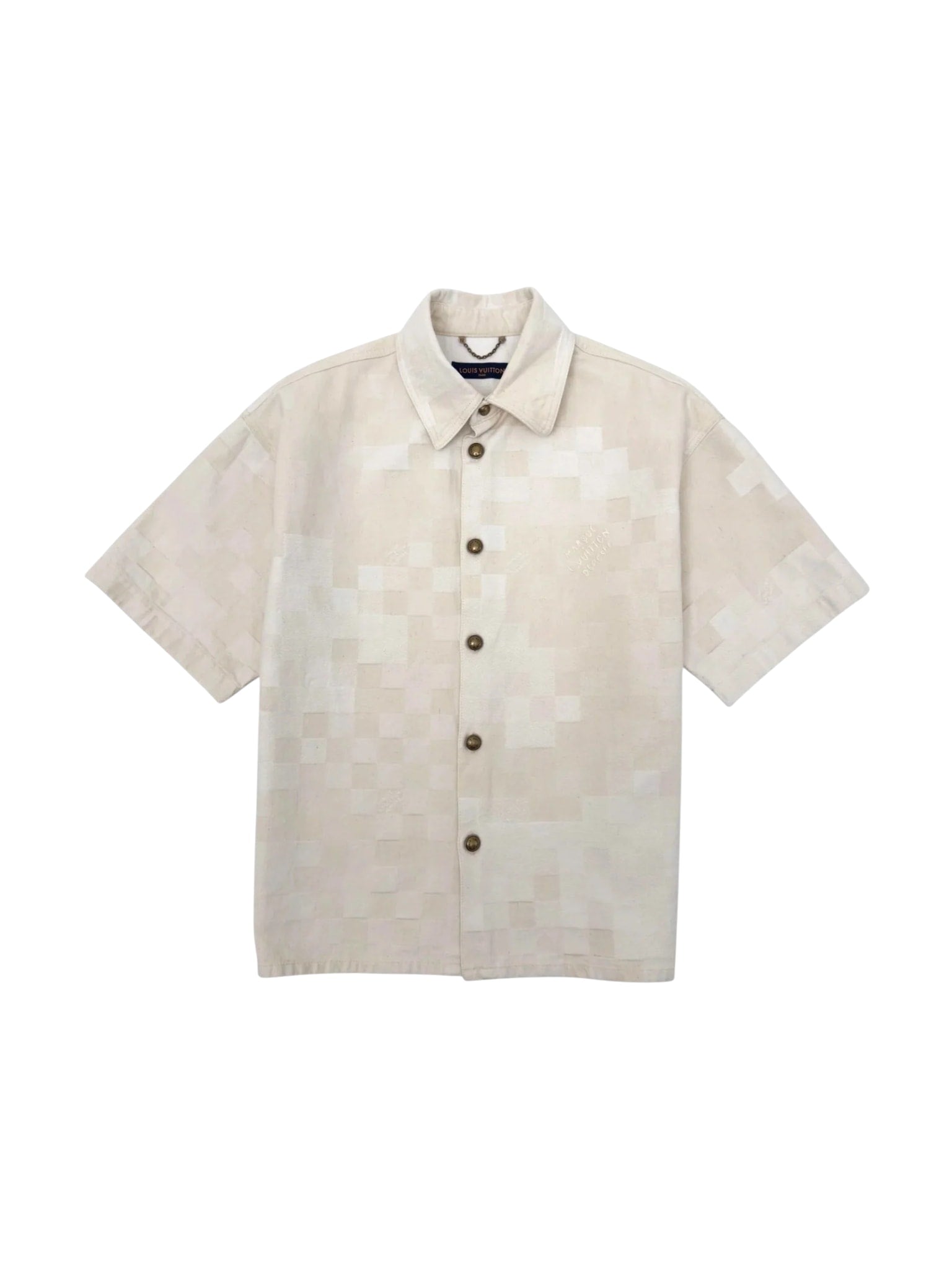 LOUIS VUITTON CREAM DAMIER WORK SHIRT