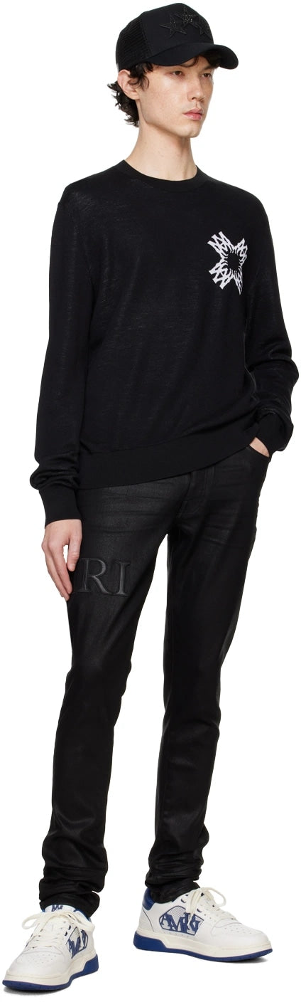 AMIRI SWEATER KNIT MA QUAD BLACK