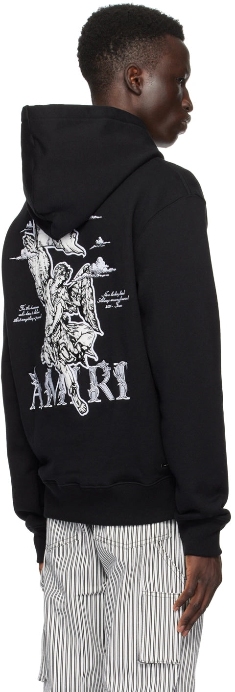 AMIRI BLACK MA ANGEL LOGO HOODIE