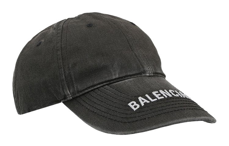 BALENCIAGA WASHED LOGO DENIM BASEBALL CAP
