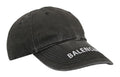 BALENCIAGA WASHED LOGO DENIM BASEBALL CAP