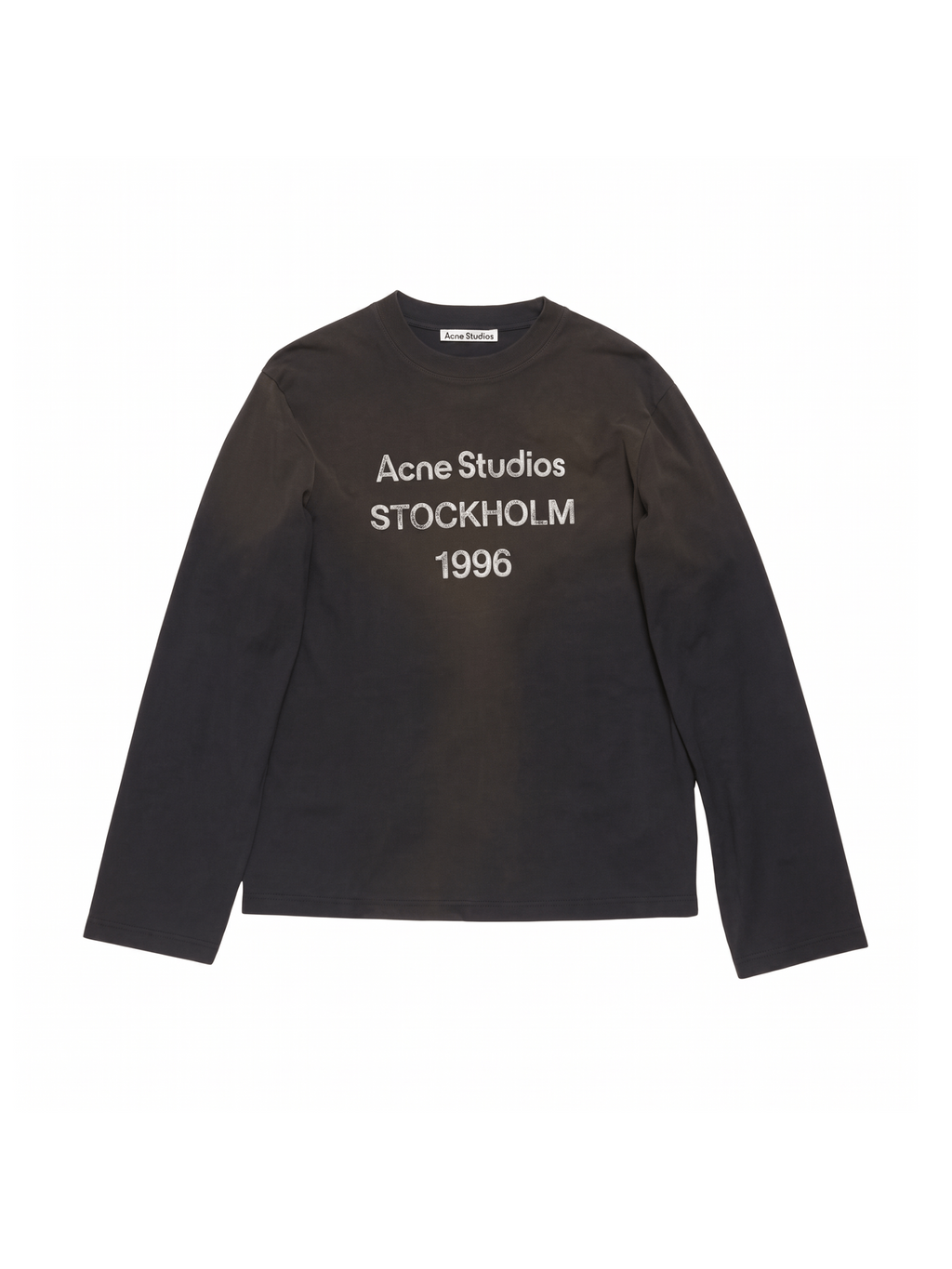 ACNE STUDIOS SPRAYED FADED BLACK 1996 LOGO T-SHIRT LONG SLEEVE