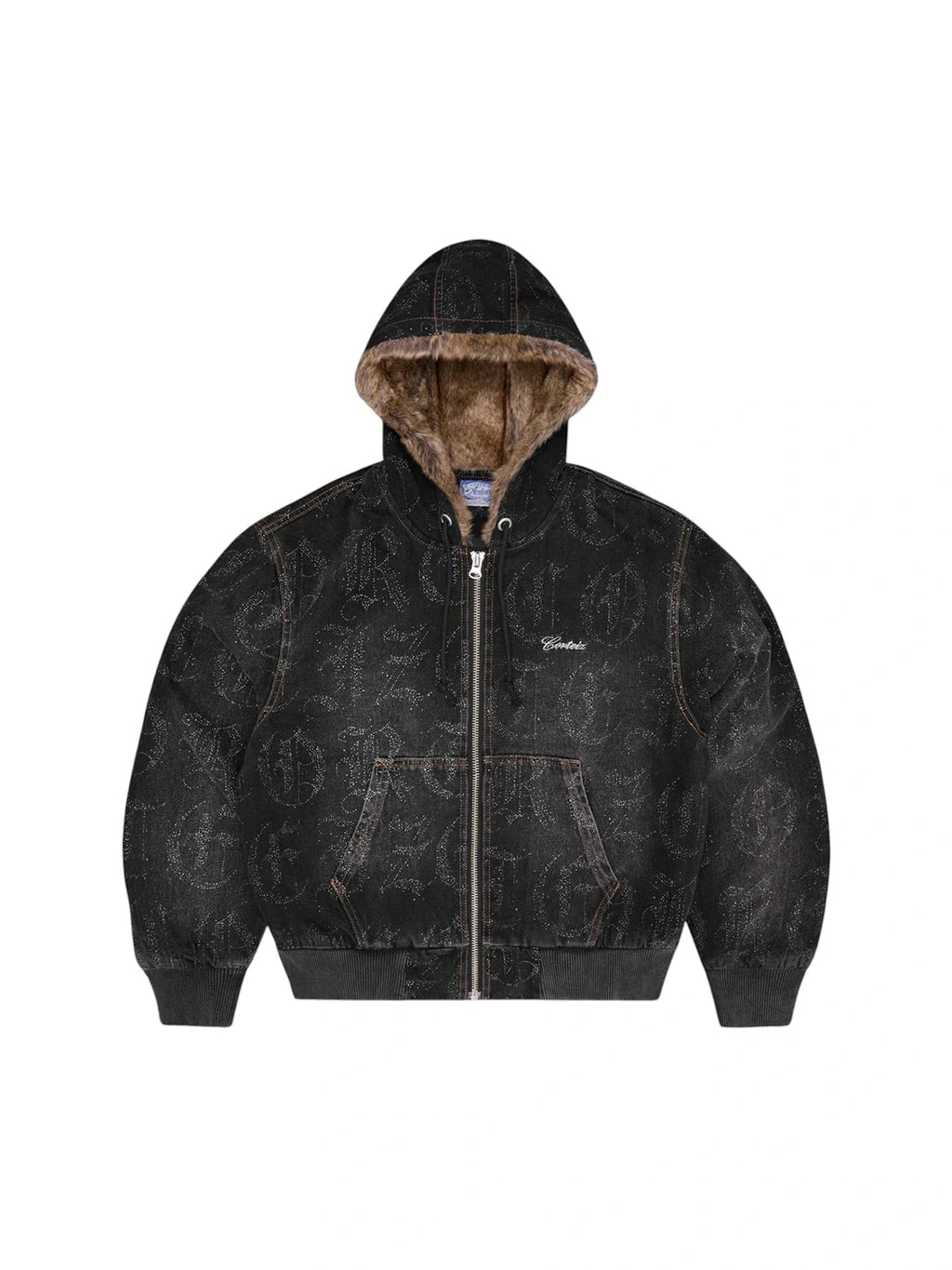 CORTEIZ OLD ENGLISH DENIM WORK JACKET BLACK WASH