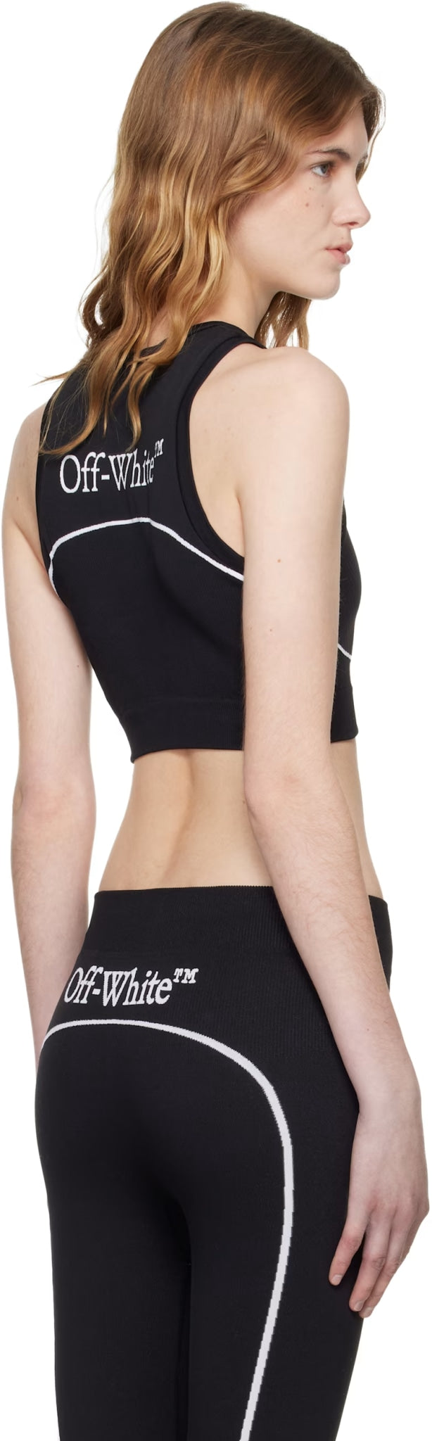OFF-WHITE BLACK 'OFF' STAMP SEAMLESS TANK TOP