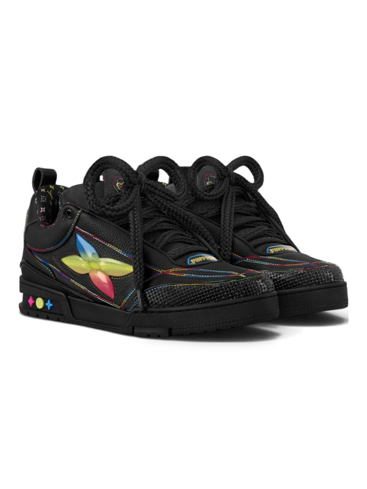 LOUIS VUITTON LV SKATE BLACK GRADIENT MONOGRAM FLOWER