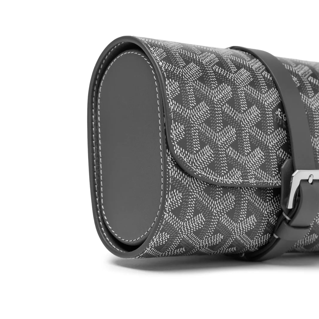 GOYARD DOUBLE TRAVEL WATCH CASE GREY