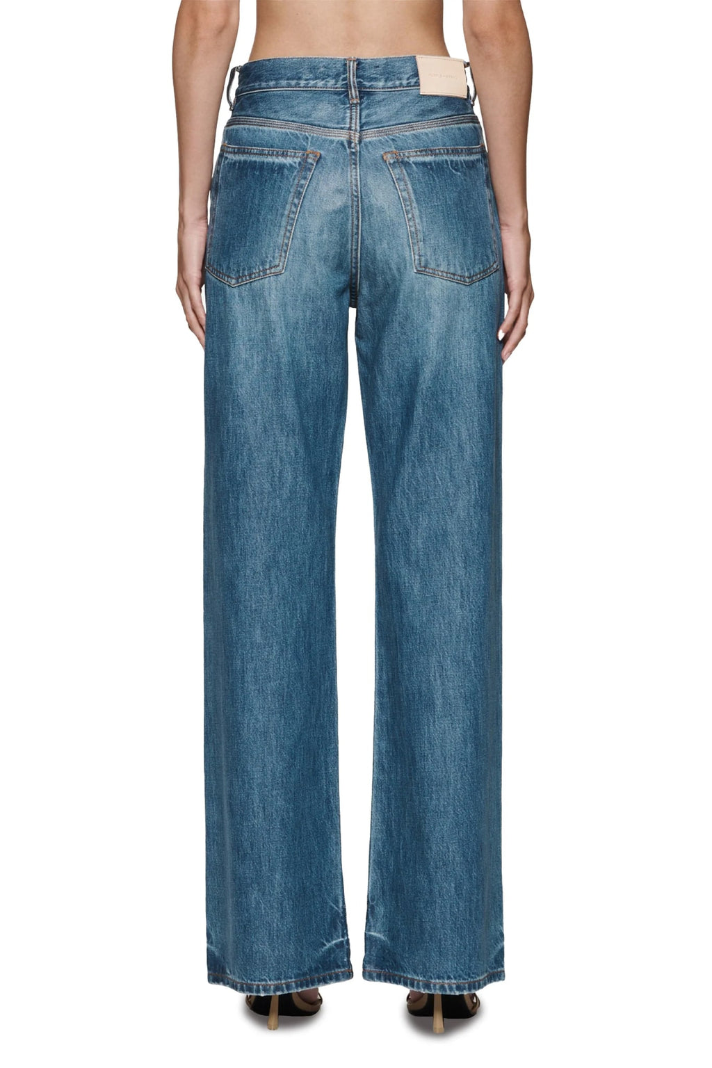 PURPLE BRAND WIDE COATED JEANS LIGHT INDIGO