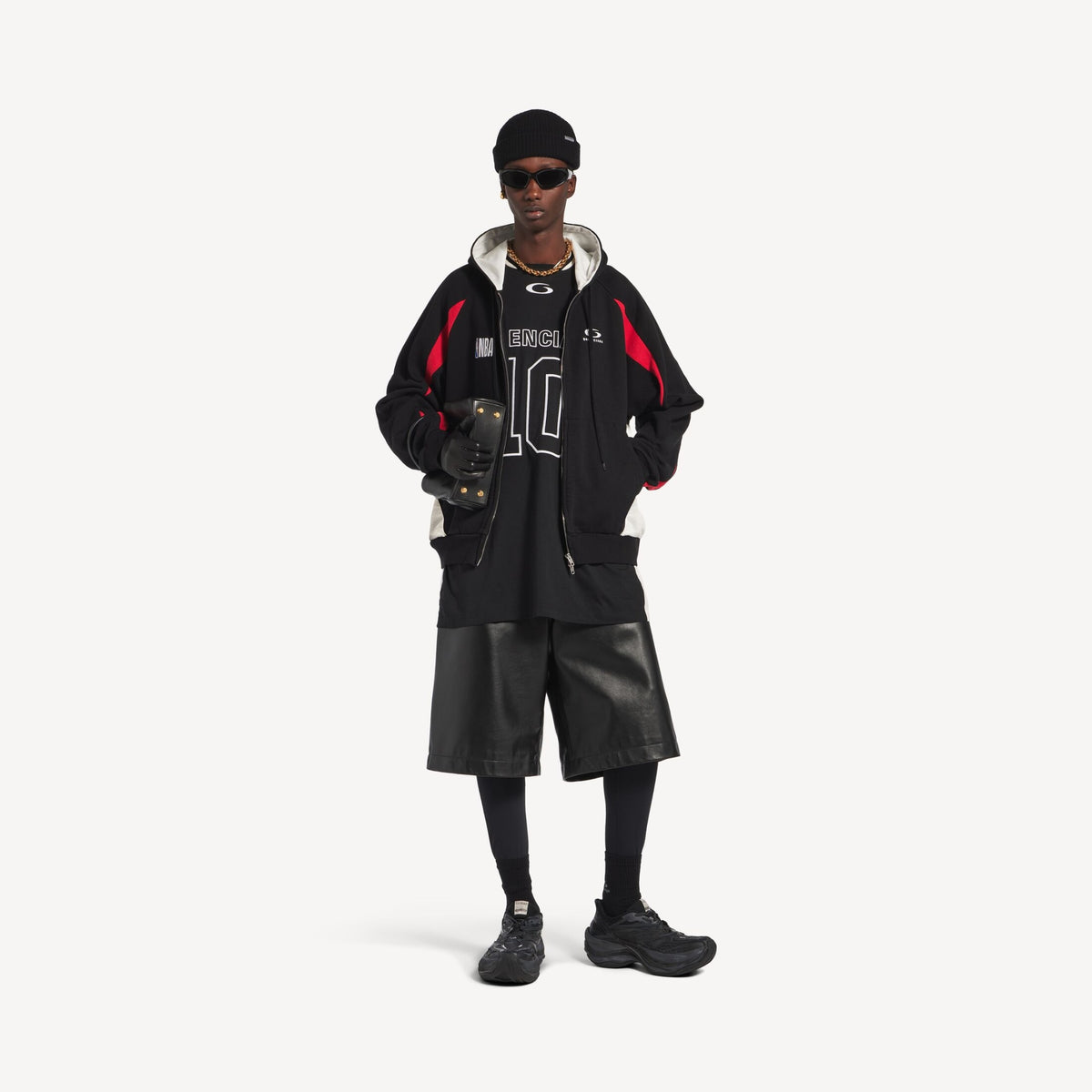 BALENCIAGA X NBA ZIP UP JACKET BLACK