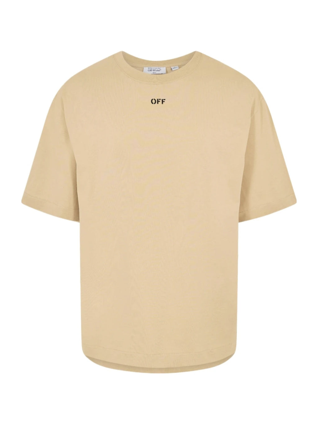 OFF WHITE OFF STAMP GRAPHIC T-SHIRT BEIGE