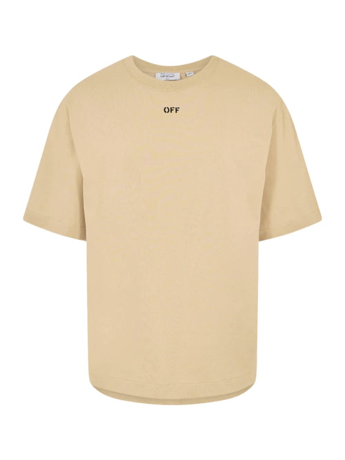 OFF WHITE OFF STAMP GRAPHIC T-SHIRT BEIGE