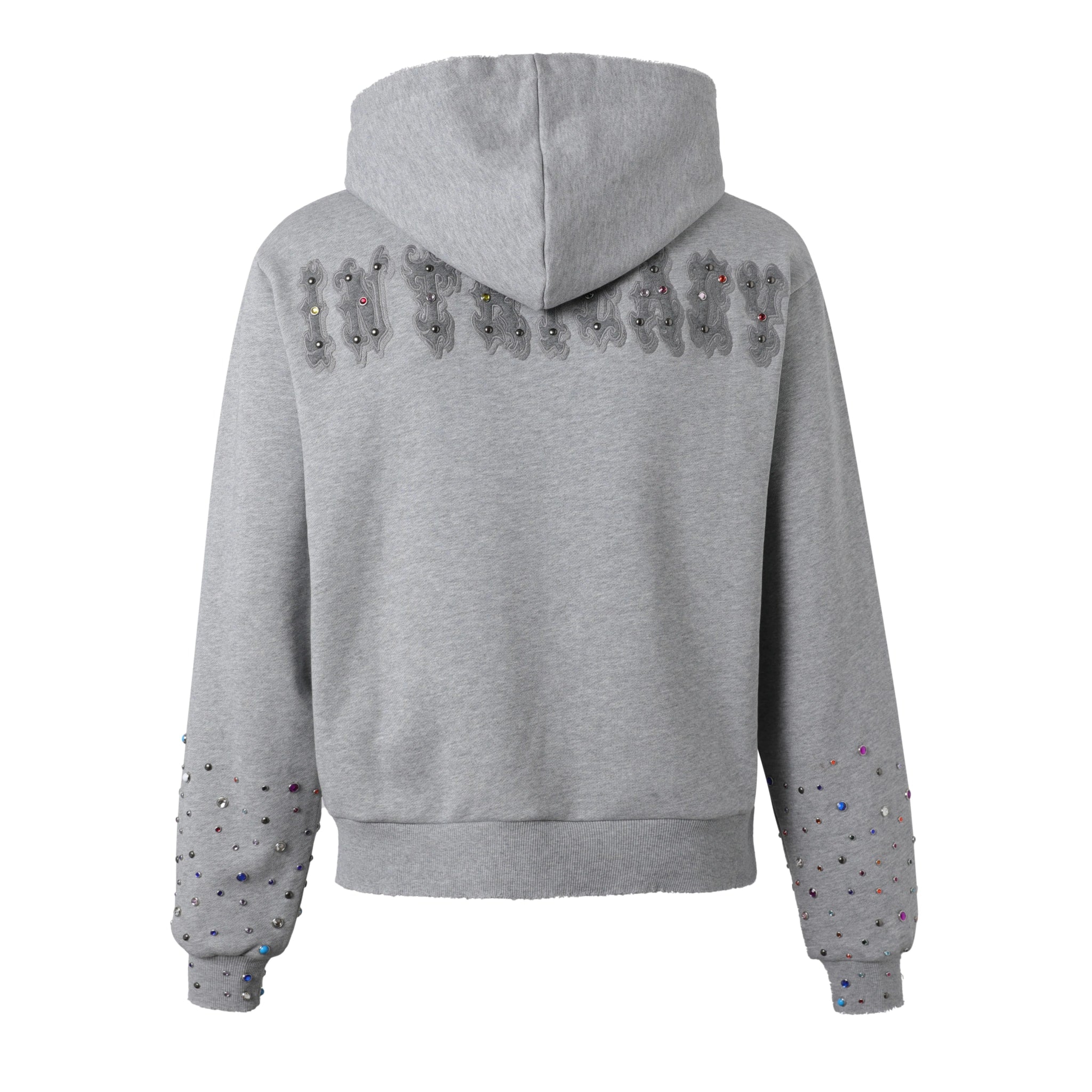 LOST INTRICACY GEMS PATCH ASH GREY ZIP UP