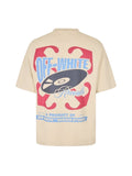OFF WHITE BEIGE RECORDS LOGO OVERSIZED SKATE TEE