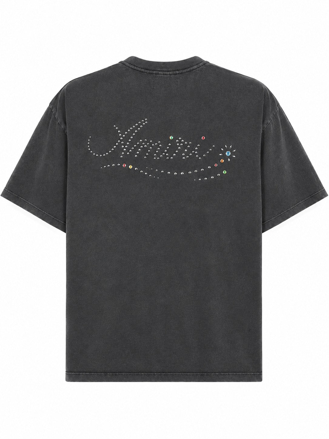 AMIRI STUD LOGO WASHED BLACK T-SHIRT