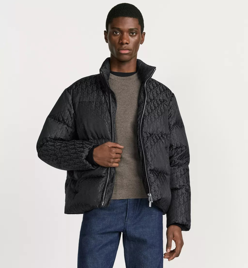 DIOR OBLIQUE DOWN PUFFER JACKET BLACK