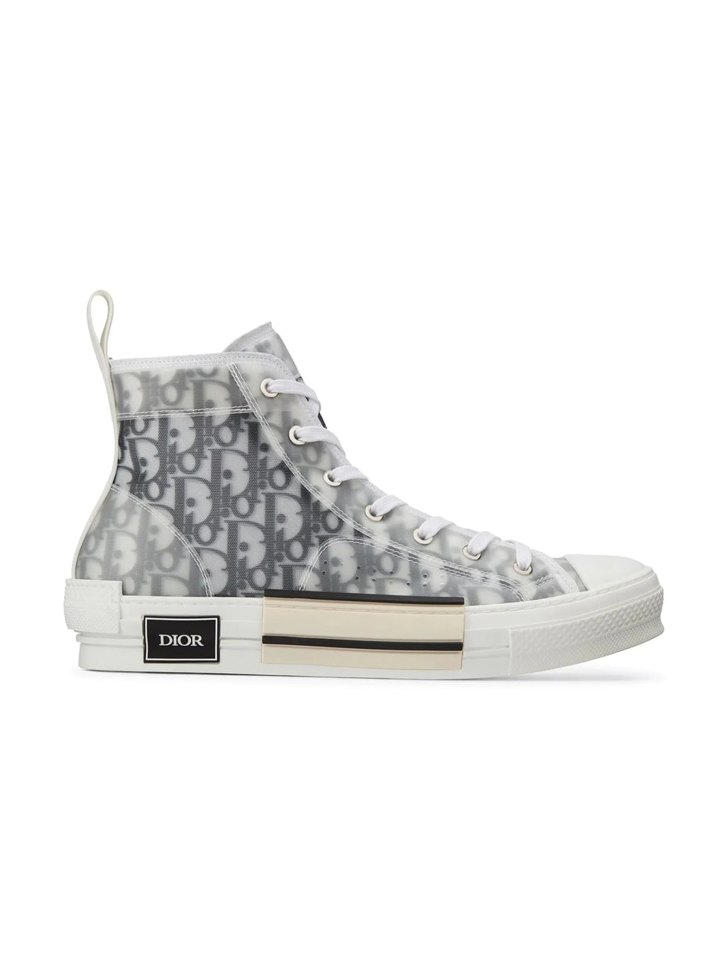 DIOR B23 HIGH WHITE OBLIQUE SNEAKERS