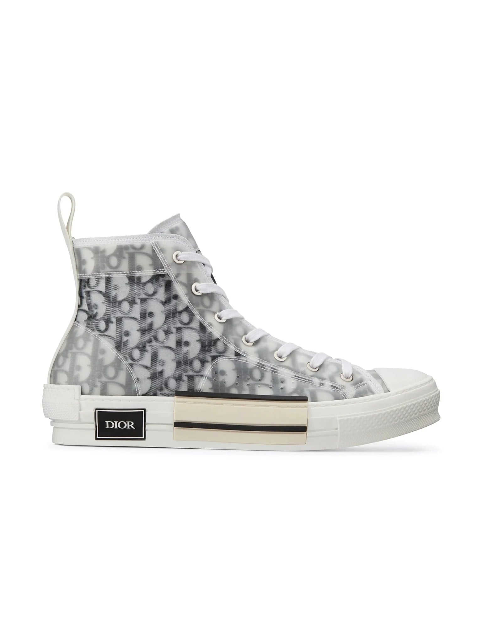 DIOR B23 HIGH WHITE OBLIQUE SNEAKERS