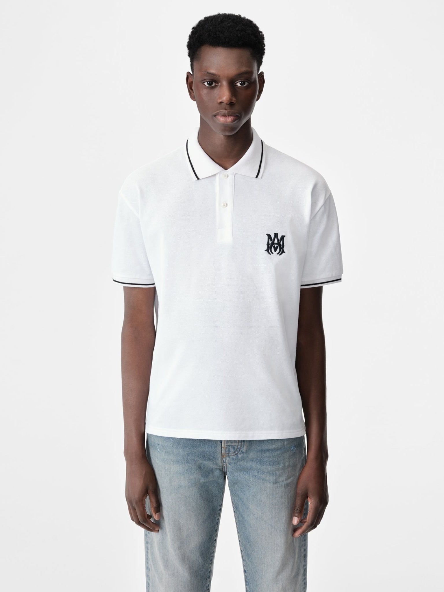 AMIRI MA CORE LOGO POLO WHITE