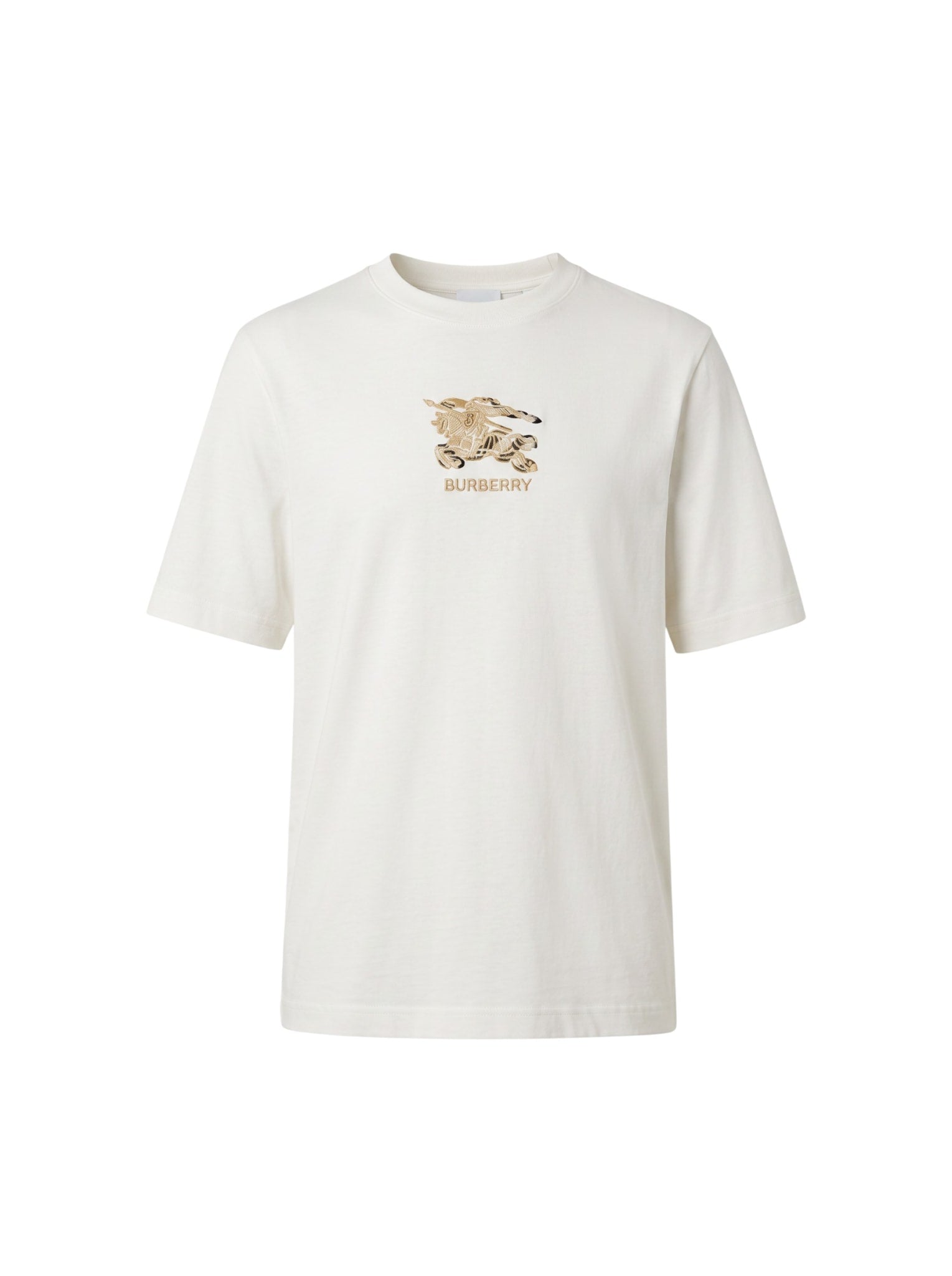 BURBERRY EKD LOGO APPLIQUE WHITE T-SHIRT